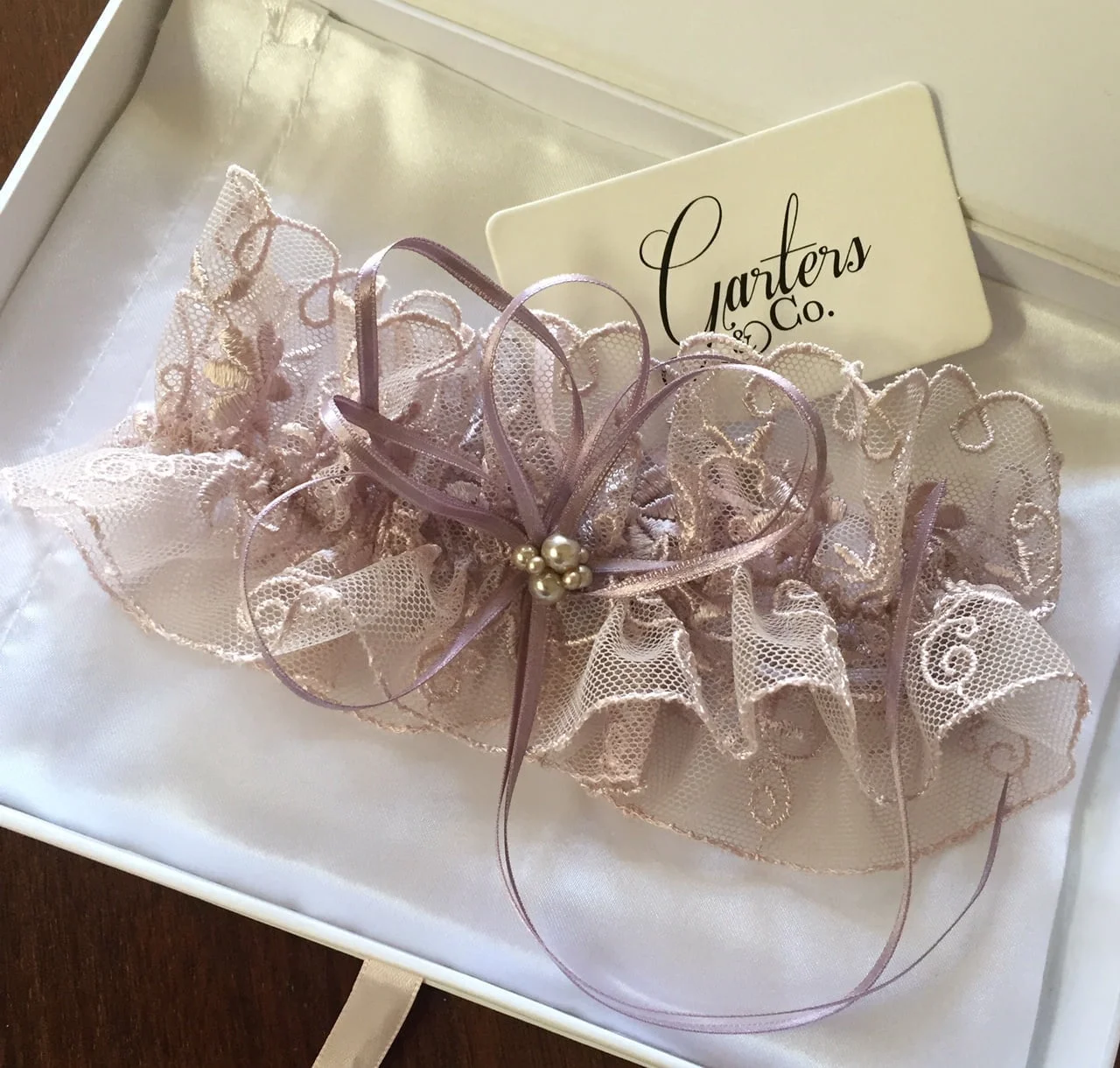 Soft Tulle Pink Bridal Garter