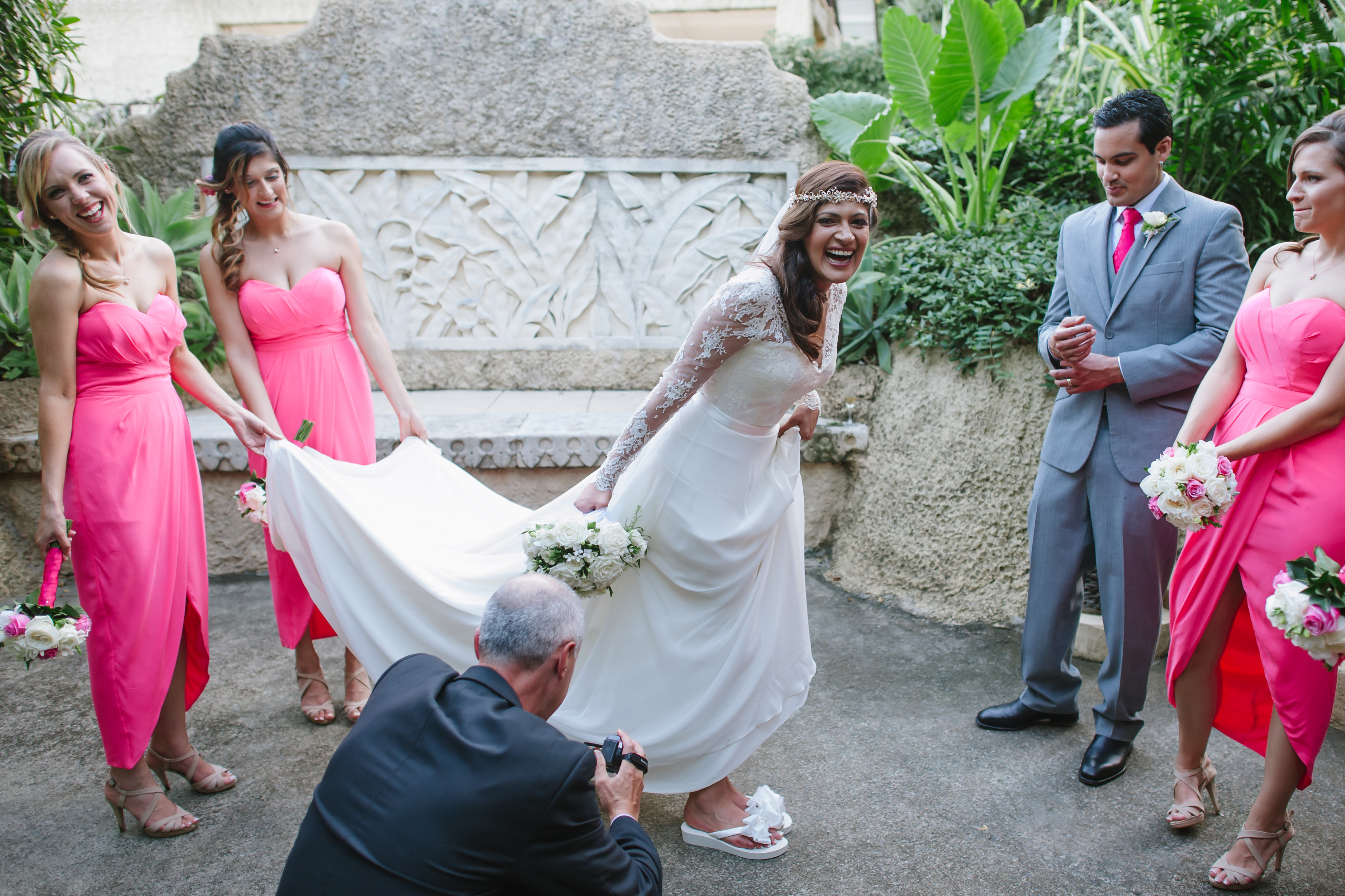 bridal wedge flip flops