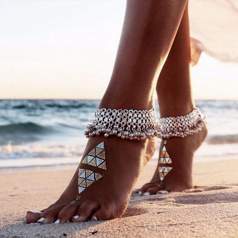 Beach Wedding Shoes Beach Ankle Bracelet Silver