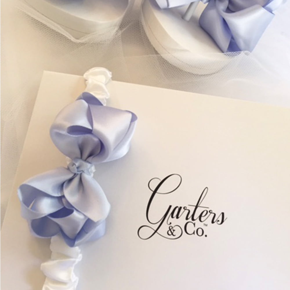 Wedding Garter with blue bow