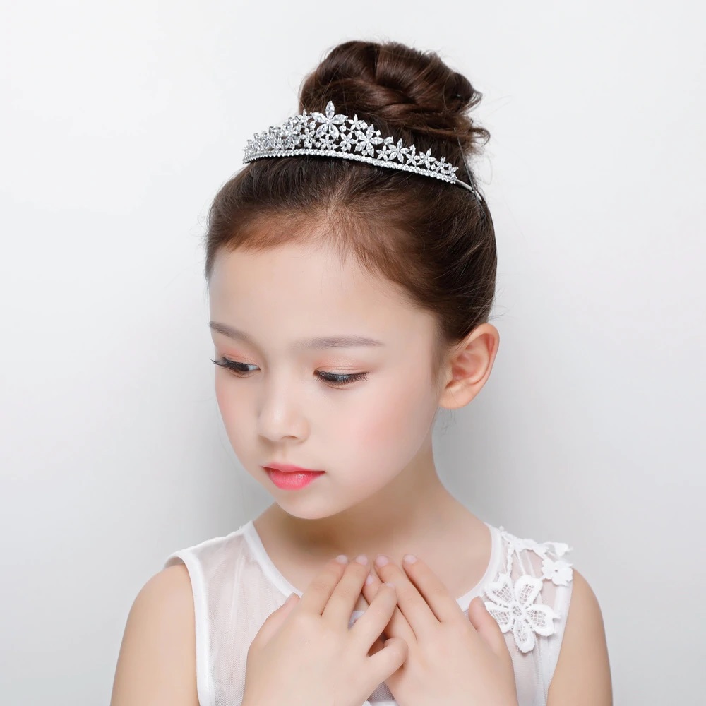 Flower Girl wearing a Tiara