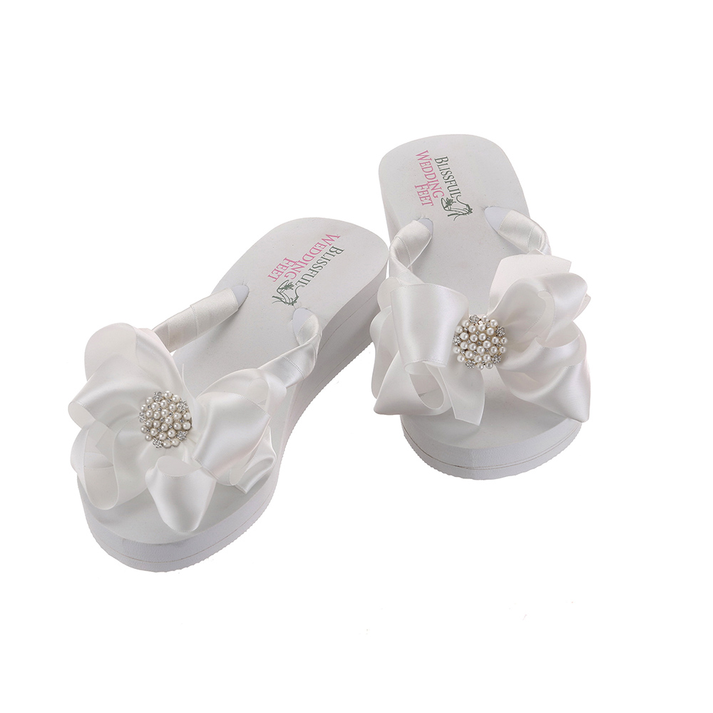 High Wedge Flip Flops for Bride